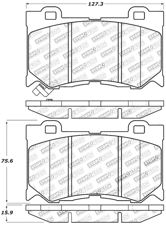 Stoptech - StopTech Performance 09 - 13 Infiniti FX35/FX37/FX45/FX50/08 - 13 G37 / 09 - 12 370Z Front Brake Pads - Demon Performance