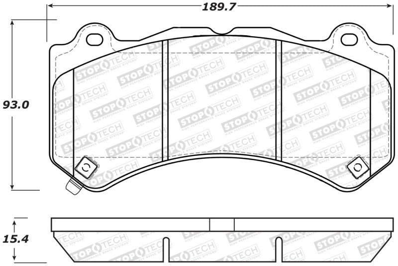 Stoptech - StopTech Performance 15 - 17 Dodge Charger/Challenger Front Brake Pads - Demon Performance