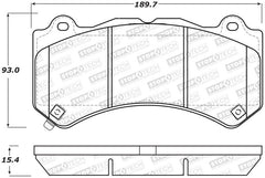 Stoptech - StopTech Performance 15 - 17 Dodge Charger/Challenger Front Brake Pads - Demon Performance