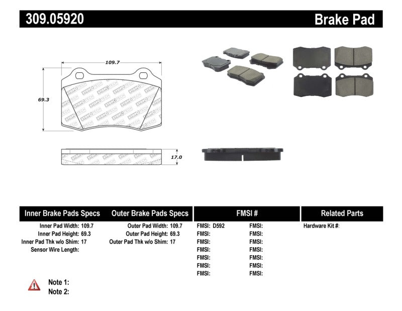 Stoptech - StopTech Performance Brake Pads - Demon Performance