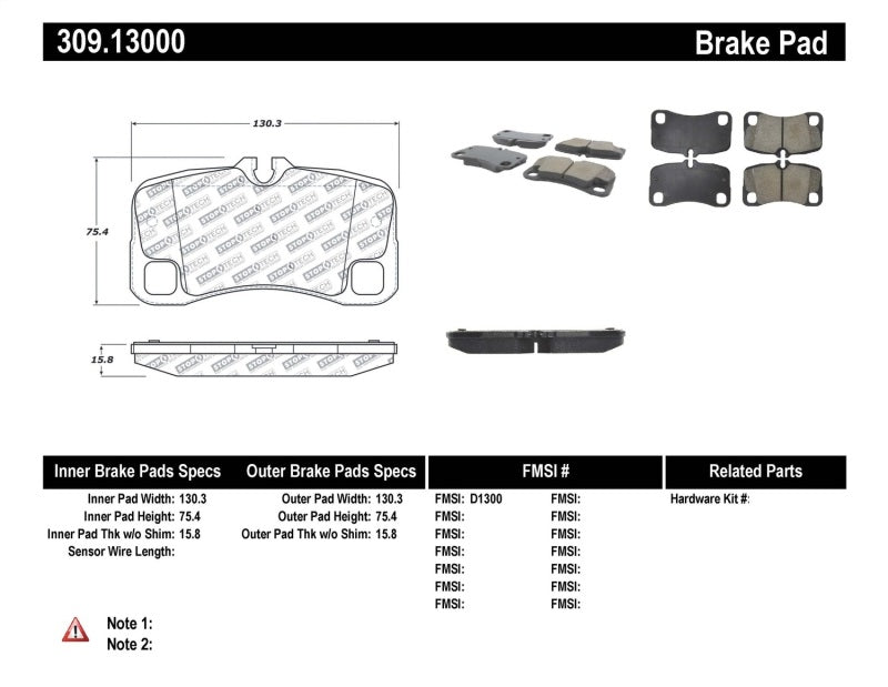 Stoptech - StopTech Performance Brake Pads - Demon Performance