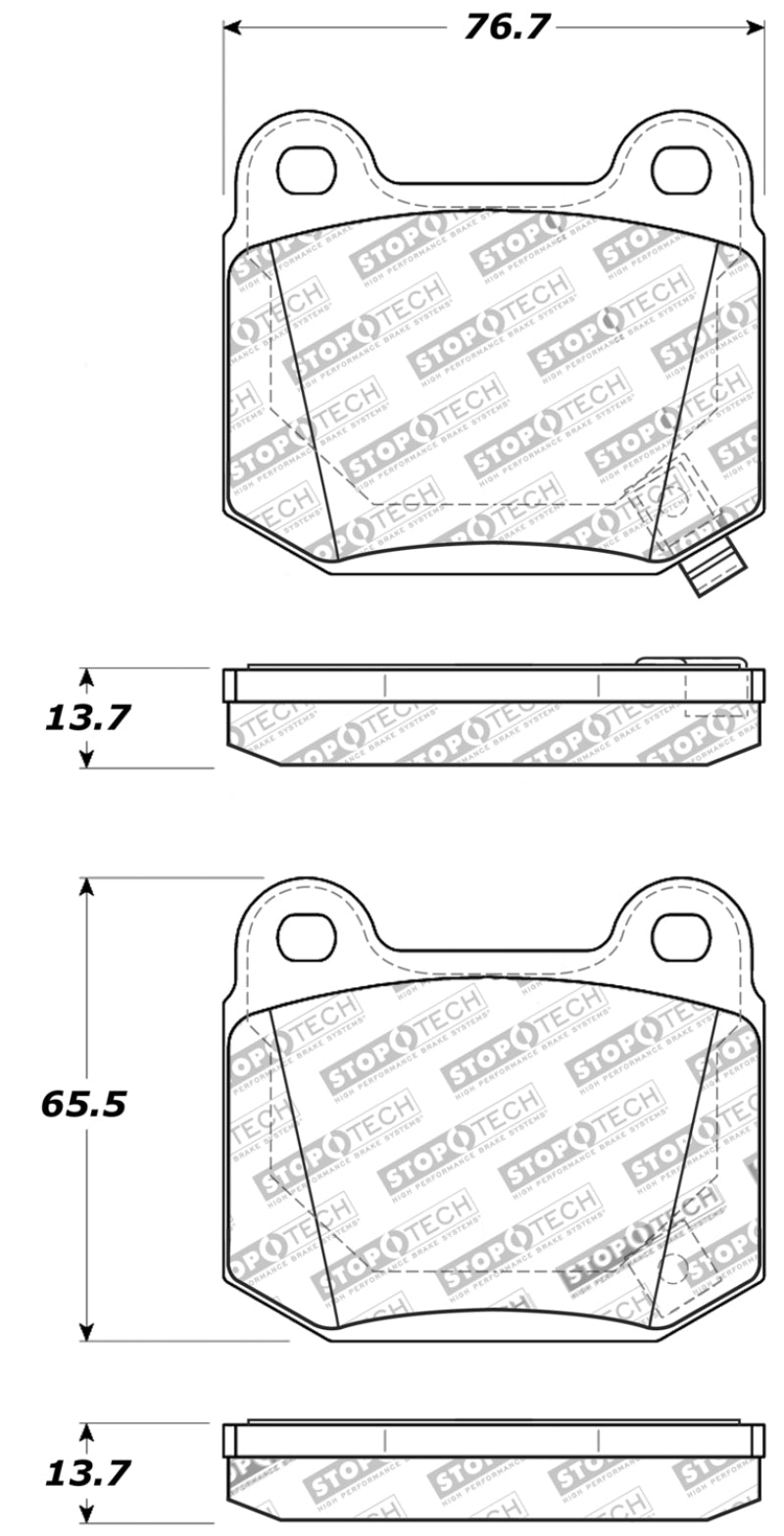 Stoptech - StopTech Performance ST - 22 2 - Piston Rear Caliper Brake Pads - Demon Performance
