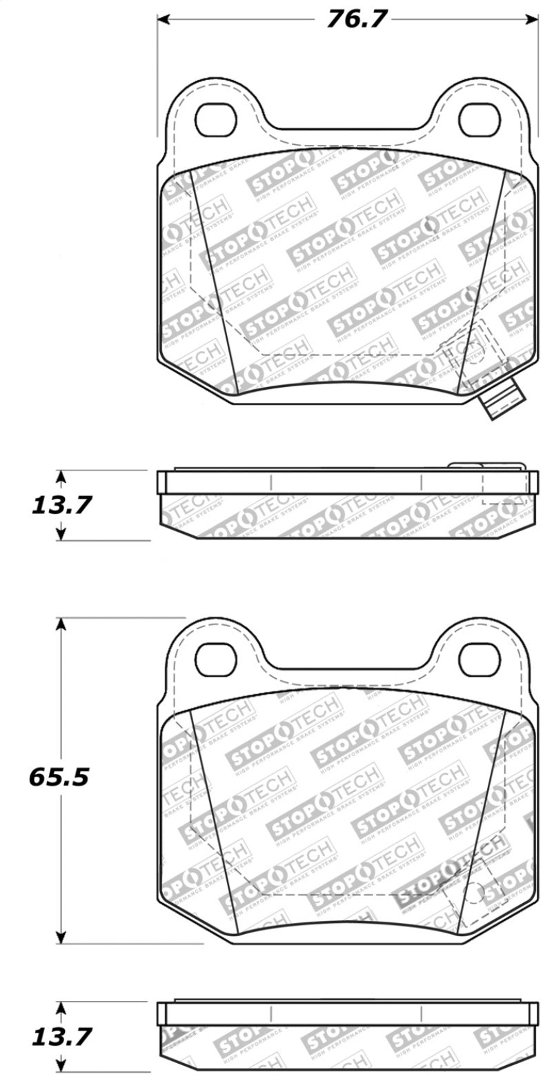 Stoptech - StopTech Performance ST - 22 2 - Piston Rear Caliper Brake Pads - Demon Performance