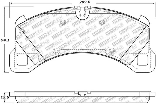Stoptech - StopTech Porsche 11 - 18 Cayenne / 15 - 19 Macan / 17 - 20 Panamera Street Select Front Brake Pads - Demon Performance