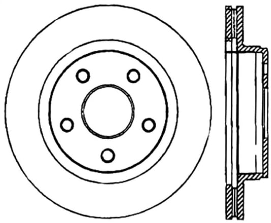 Stoptech - StopTech Power Slot 04 - 09 Dodge Durango / 02 - 05 Ram 1500 Front Left Slotted Cryo Rotor - Demon Performance