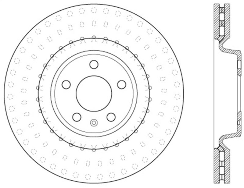 Stoptech - StopTech Power Slot 12 Audi A6 Quattro/11 - 12 A7 Quattro / 07/11 - 13 S4 Front Right Slotted Rotor - Demon Performance