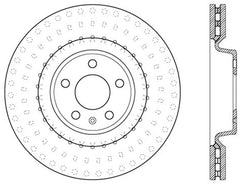 Stoptech - StopTech Power Slot 12 Audi A6 Quattro/11 - 12 A7 Quattro / 7/11 - 13 S4 Front Left Slotted Rotor - Demon Performance