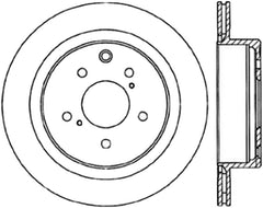 Stoptech - StopTech Power Slot 6/89 - 96 Nissan 300ZX Slotted & Drilled Right Rear Rotor - Demon Performance