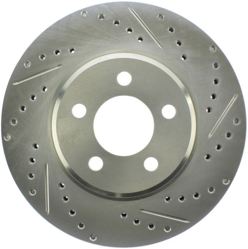 Stoptech - StopTech Select Sport 06 - 17 Dodge Charrger/14 - 17 Chrysler 300 Slotted & Drilled Front Left Rotor - Demon Performance