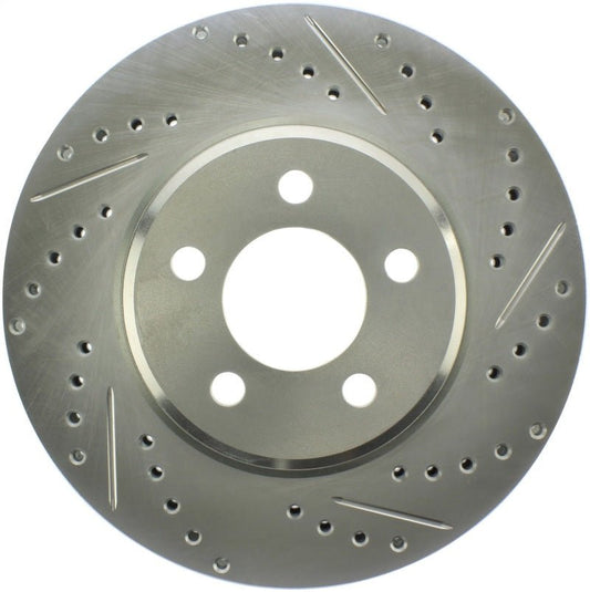Stoptech - StopTech Select Sport 06 - 17 Dodge Charrger/14 - 17 Chrysler 300 Slotted & Drilled Front Left Rotor - Demon Performance