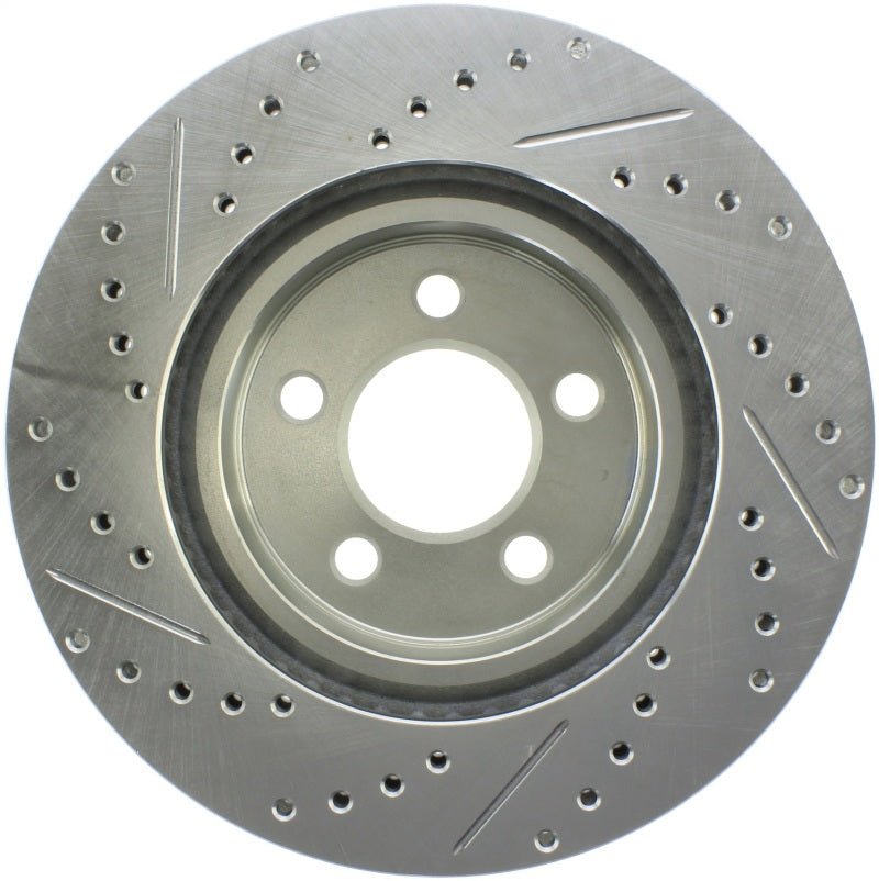Stoptech - StopTech Select Sport 06 - 17 Dodge Charrger/14 - 17 Chrysler 300 Slotted & Drilled Front Left Rotor - Demon Performance