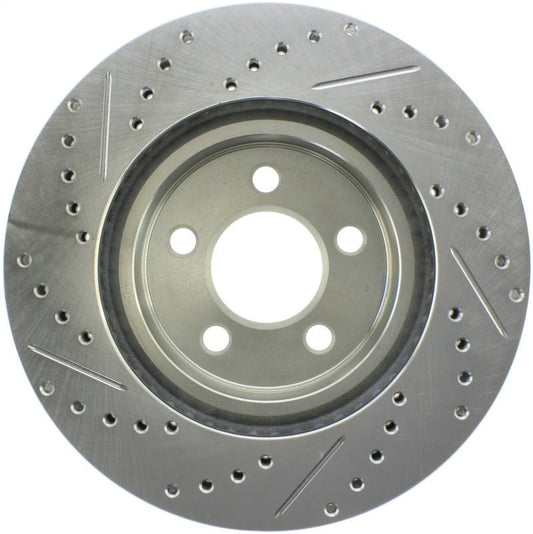 Stoptech - StopTech Select Sport 06 - 17 Dodge Charrger/14 - 17 Chrysler 300 Slotted & Drilled Front Left Rotor - Demon Performance