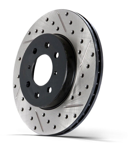 Stoptech - StopTech Select Sport 14 - 19 Audi A4i Slotted and Drilled Left Rear Rotor - Demon Performance