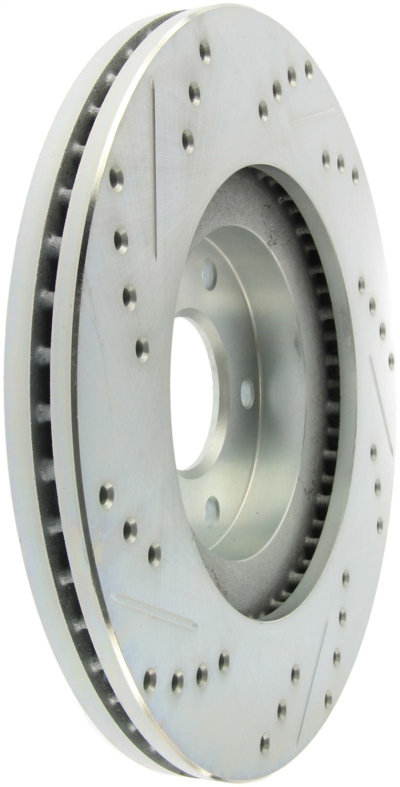 Stoptech - StopTech Select Sport Select Sport Nissan Slotted and Drilled Left Front Rotor - Demon Performance