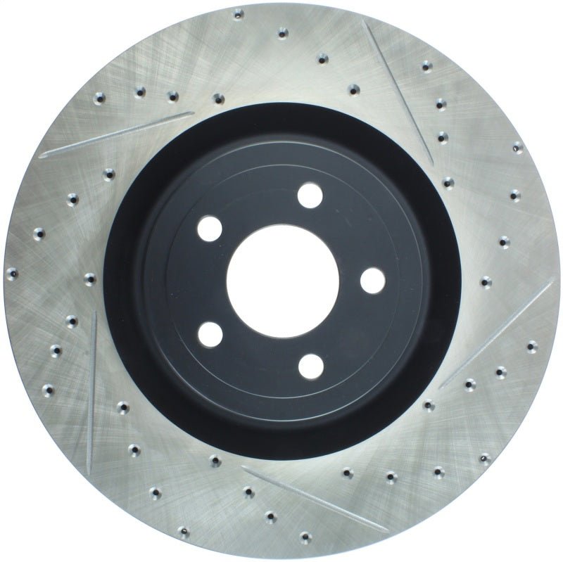 Stoptech - StopTech Slotted & Drilled Sport Brake Rotor - 2015 Ford Mustang GT - Front Left - Demon Performance