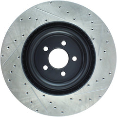 Stoptech - StopTech Slotted & Drilled Sport Brake Rotor - 2015 Ford Mustang GT - Front Right - Demon Performance
