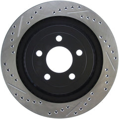 Stoptech - StopTech Slotted & Drilled Sport Brake Rotor - 2015 Ford Mustang GT - Rear Right - Demon Performance