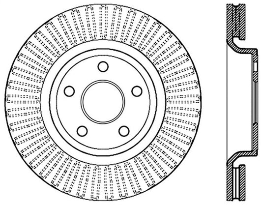 Stoptech - StopTech Slotted Sport Brake Rotor 11 - 17 Jeep Grand Cherokee (Excludes SRT8) - Demon Performance