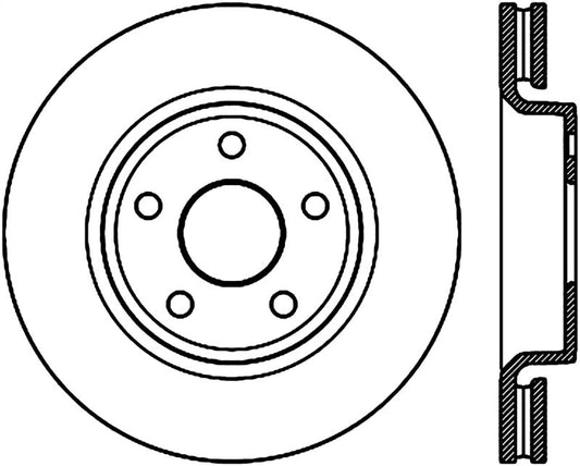 Stoptech - StopTech Slotted Sport Front Right Brake Rotor 11 - 17Jeep Grand Cherokee (Exludes SRT8) - Demon Performance