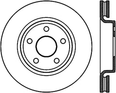 Stoptech - StopTech Slotted Sport Front Right Brake Rotor 11 - 17Jeep Grand Cherokee (Exludes SRT8) - Demon Performance