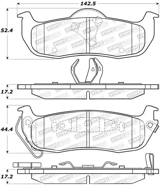 Stoptech - StopTech Sport Brake Pads w/Shims and Hardware - Front - Demon Performance