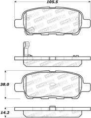 Stoptech - StopTech Sport Performance 10 - 17 Nissan 370Z Rear Brake Pads - Demon Performance
