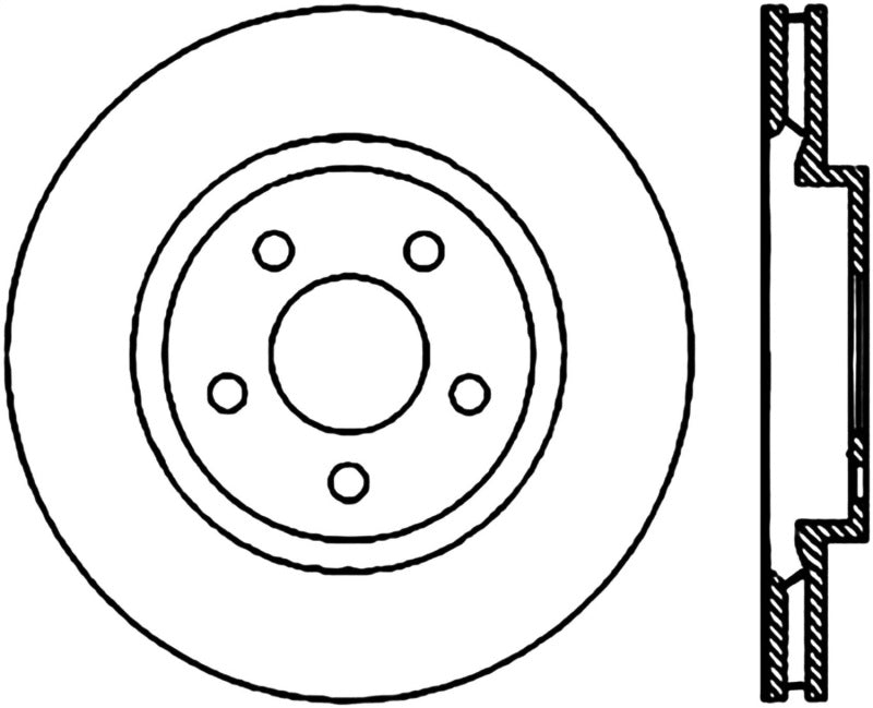 Stoptech - StopTech Sport Slotted (CRYO) 05 - 19 Chrysler 300 Rear Right Slotted Rotor - Demon Performance