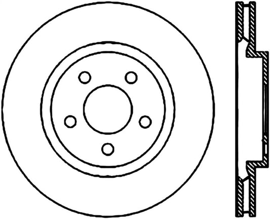 Stoptech - StopTech Sport Slotted (CRYO) 05 - 19 Chrysler 300 Rear Right Slotted Rotor - Demon Performance
