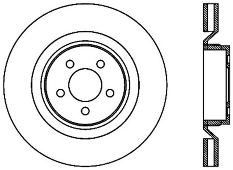 Stoptech - StopTech SportStop 06 - 09 Chrysler SRT - 8 Front Right Drilled & Slotted Rotor - Demon Performance