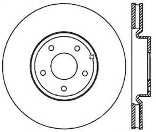 Stoptech - StopTech SportStop 6/02 - 08 Nissan 350Z / 8/02 - 04 Infiniti G35 Slotted & Drilled Rear Right Rotor - Demon Performance