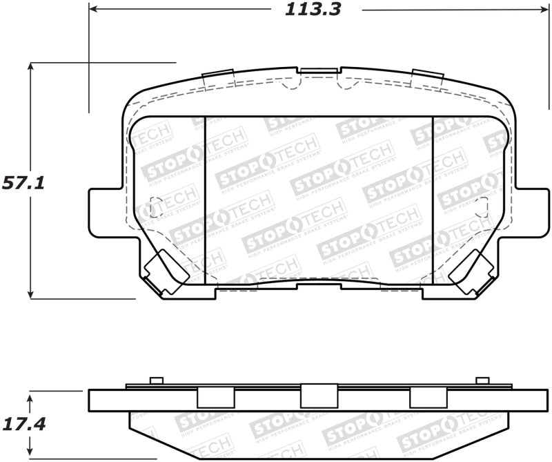 Stoptech - StopTech Street Brake Pads - Front - Demon Performance