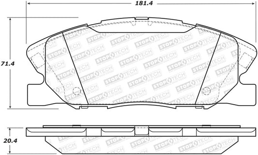 Stoptech - StopTech Street Brake Pads - Rear - Demon Performance