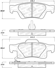 Stoptech - StopTech Street Brake Pads - Rear - Demon Performance