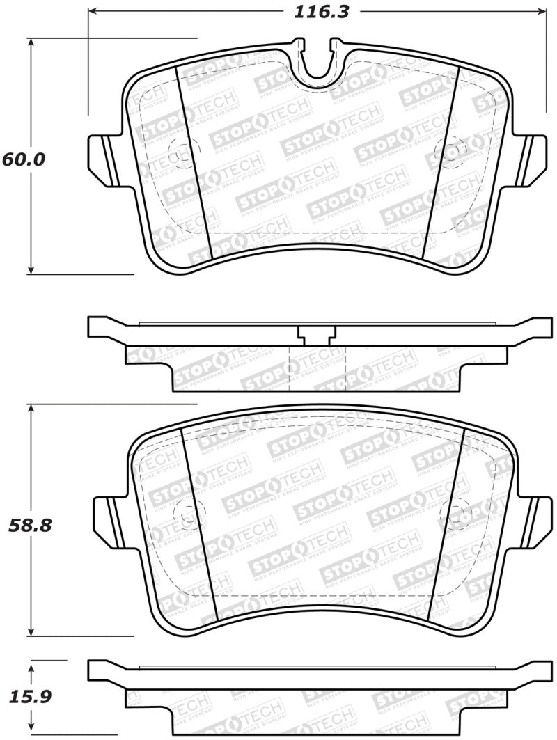 Stoptech - StopTech Street Brake Pads - Rear - Demon Performance