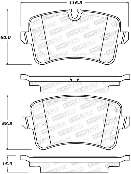 Stoptech - StopTech Street Brake Pads - Rear - Demon Performance