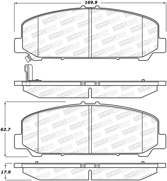 Stoptech - StopTech Street Brake Pads - Demon Performance