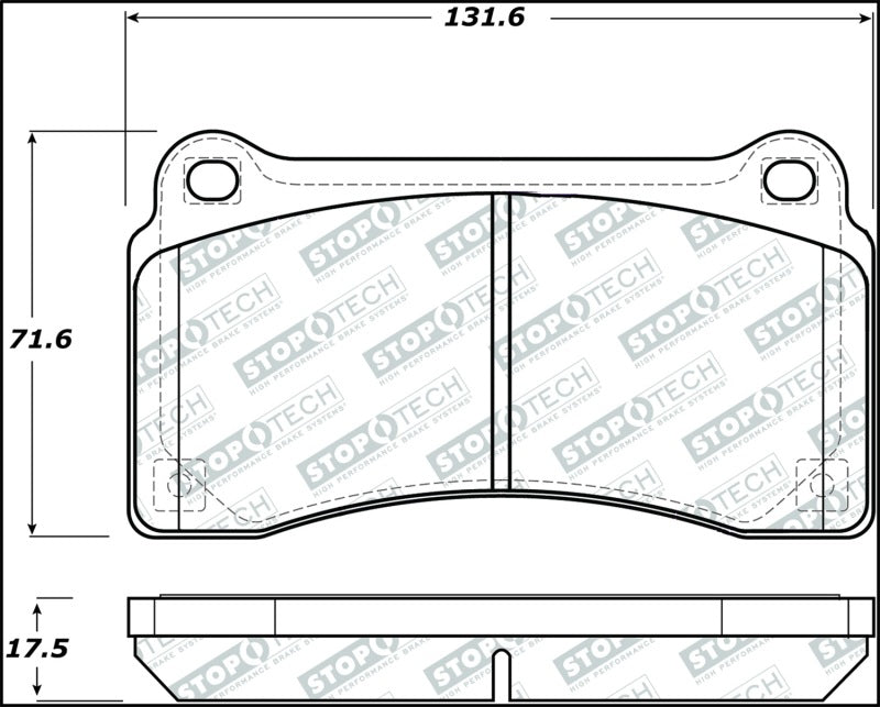 Stoptech - StopTech Street Select 09 - 18 Nissan GT - R Rear Brake Pads - Demon Performance
