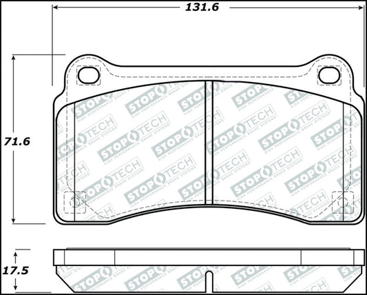 Stoptech - StopTech Street Select 09 - 18 Nissan GT - R Rear Brake Pads - Demon Performance