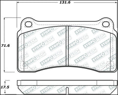 Stoptech - StopTech Street Select 09 - 18 Nissan GT - R Rear Brake Pads - Demon Performance