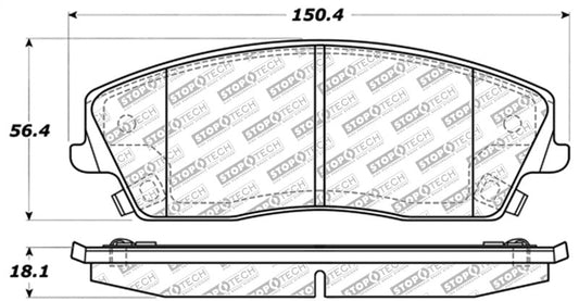 Stoptech - StopTech Street Select Brake Pads - Front - Demon Performance