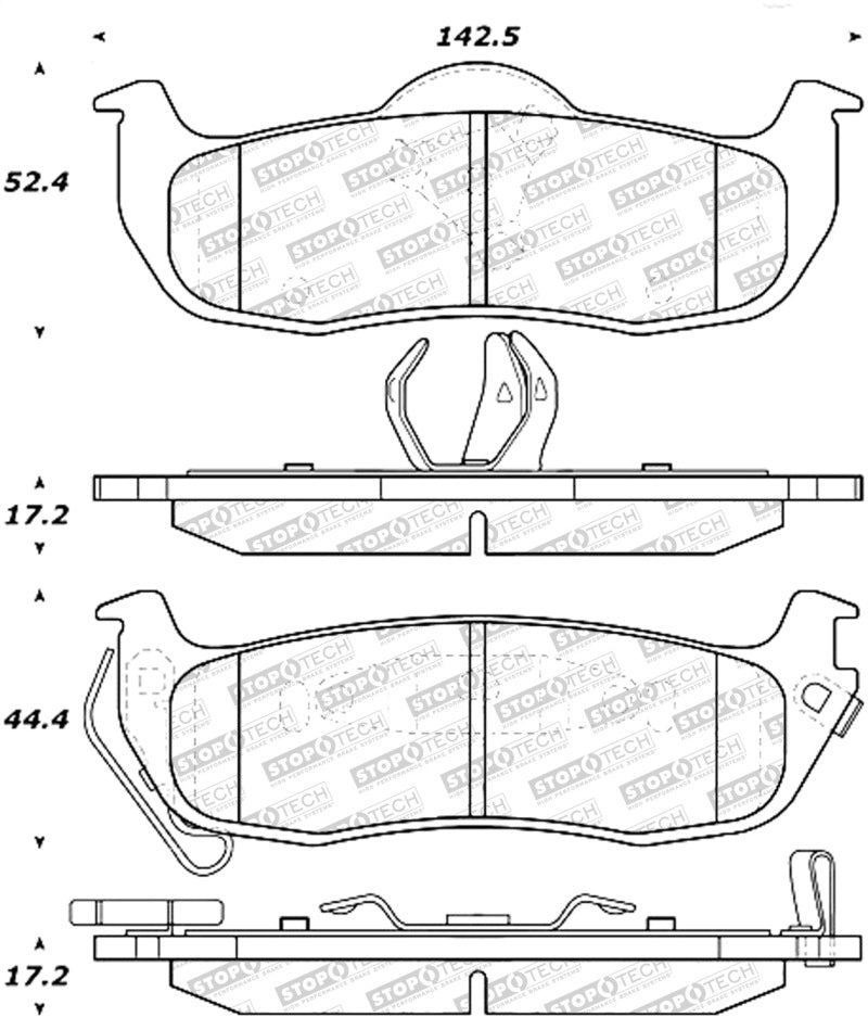 Stoptech - StopTech Street Select Brake Pads - Front - Demon Performance