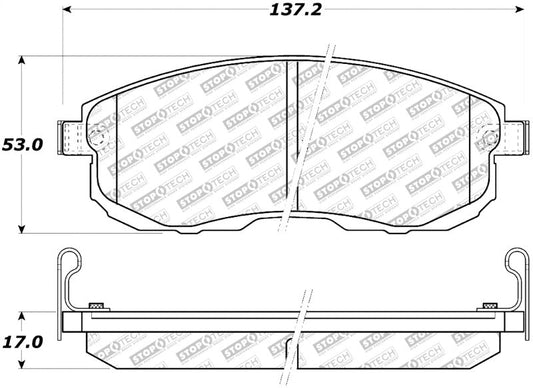 Stoptech - StopTech Street Select Brake Pads - Rear - Demon Performance