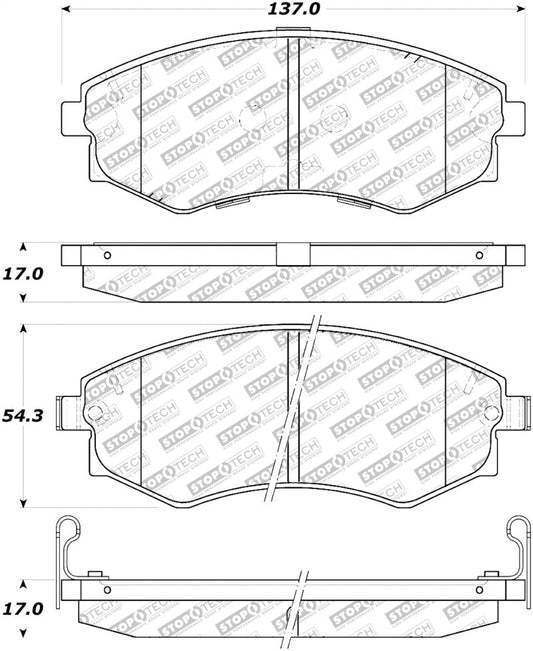 Stoptech - StopTech Street Select Brake Pads - Rear - Demon Performance