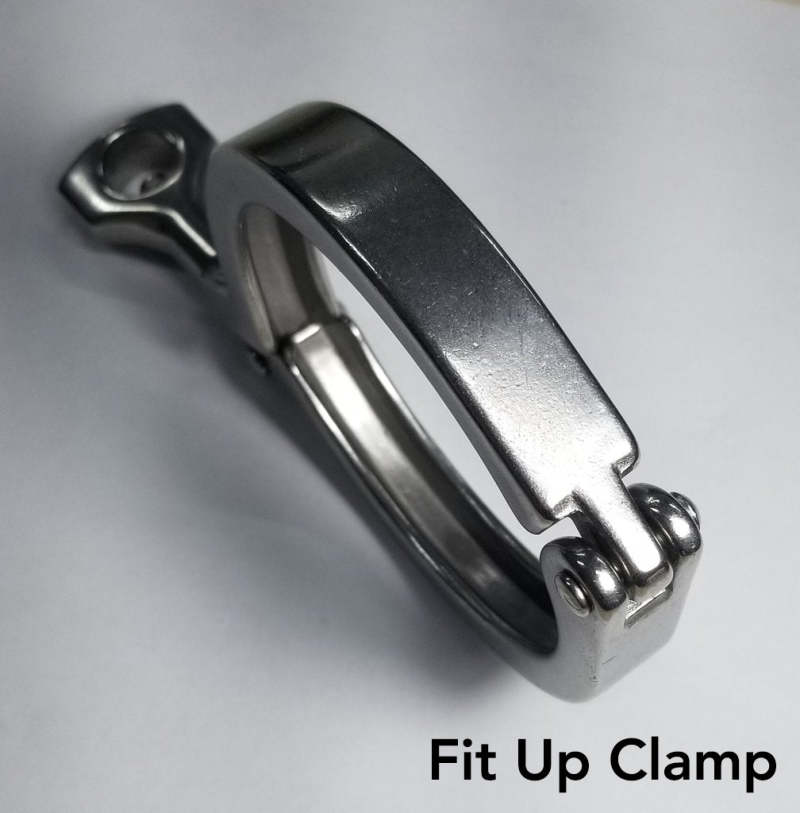 Ticon - Ticon Industries 3in Stainless Steel Tri - Clover Clamp Heavy Duty Single Pin w/Silicone Gasket - Demon Performance