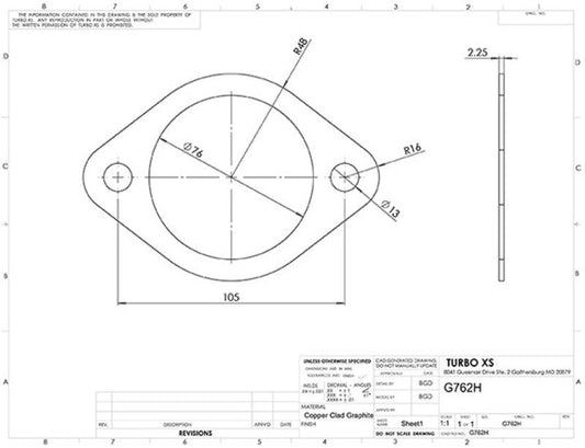 Turbo XS - Turbo XS 2-Bolt High Temperature Exhaust Gasket 76mm/3in ID (Single) - Demon Performance
