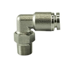 Turbosmart - Turbosmart 1/8 NPT to 90 Degree 1/4 pushloc Stainless Steel - Demon Performance