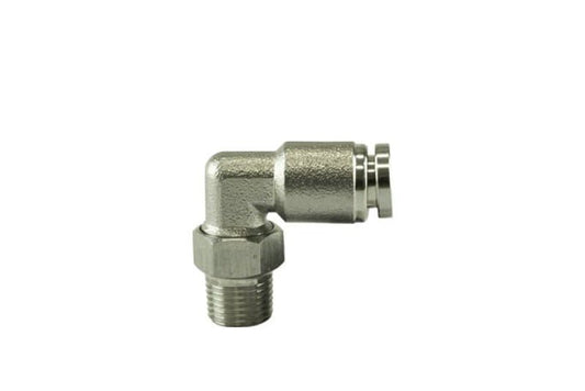 Turbosmart - Turbosmart 1/8 NPT to 90 Degree 1/4 pushloc Stainless Steel - Demon Performance
