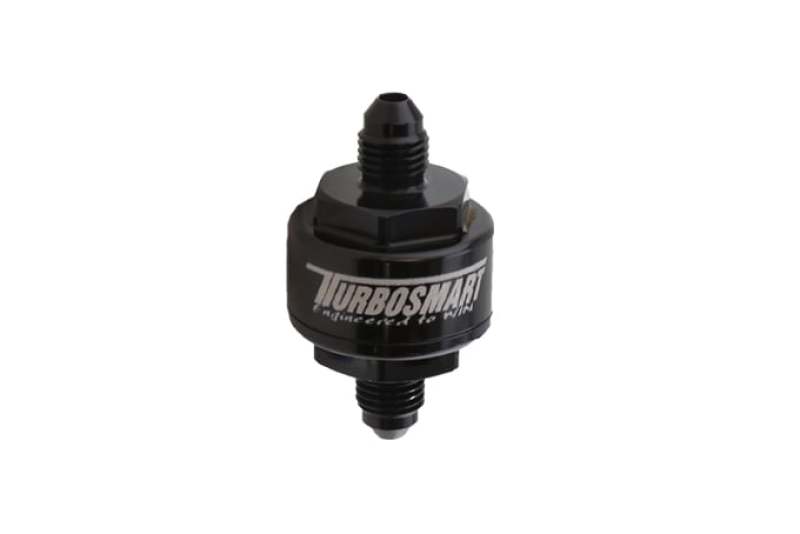 Turbosmart - Turbosmart Billet Turbo Oil Feed Filter w/ 44 Micron Pleated Disc AN - 3 Male Inlet - Black - Demon Performance