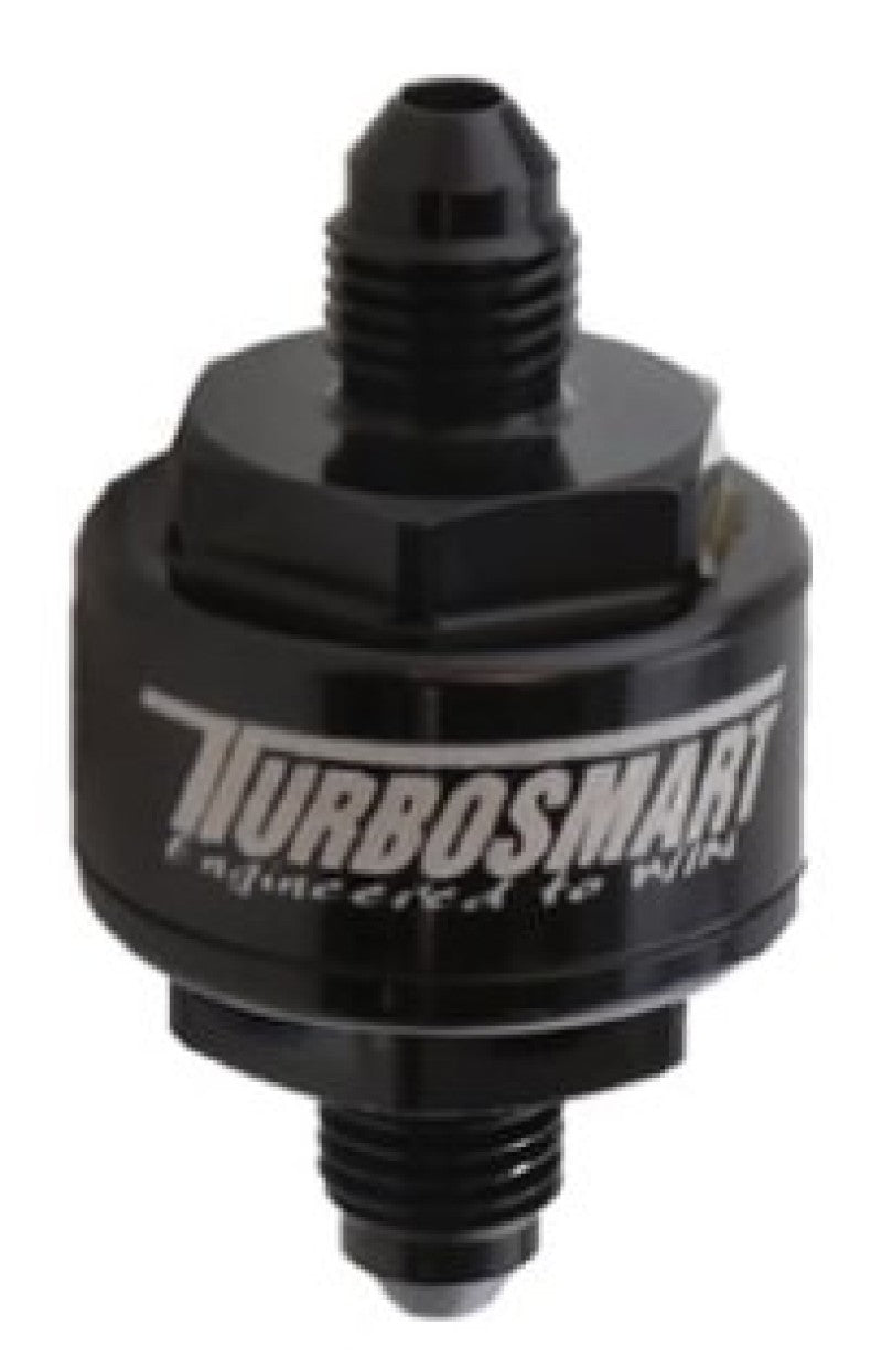 Turbosmart - Turbosmart Billet Turbo Oil Feed Filter w/ 44 Micron Pleated Disc AN - 3 Male Inlet - Black - Demon Performance