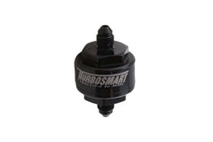 Turbosmart - Turbosmart Billet Turbo Oil Feed Filter w/ 44 Micron Pleated Disc AN - 4 Male Inlet - Black - Demon Performance